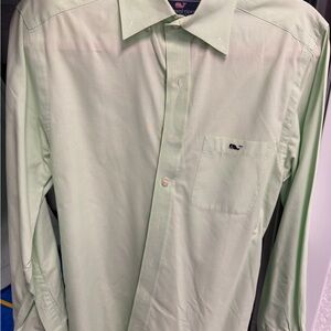 Vineyard Vines Men's Light Green Button Down Shirt